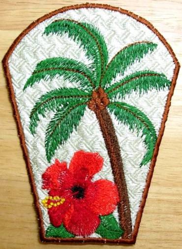BFC0264 Lace Bowl and Doily-Tropical Palms