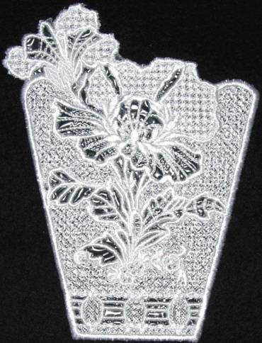 BFC0274 Lace Bowl Floral Elegance
