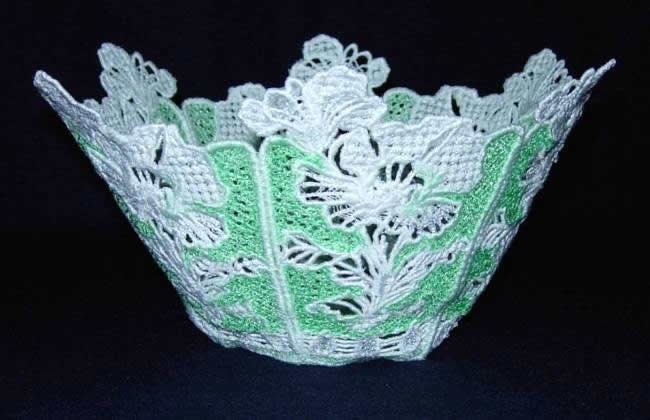BFC0274 Lace Bowl Floral Elegance