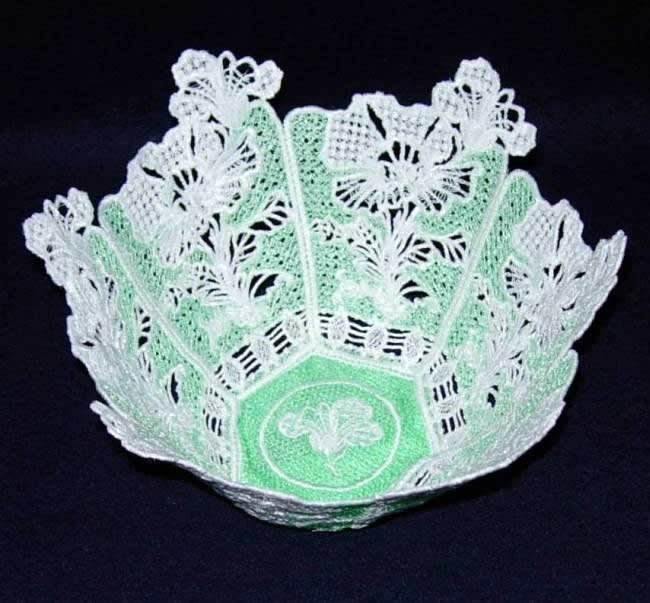 BFC0274 Lace Bowl Floral Elegance