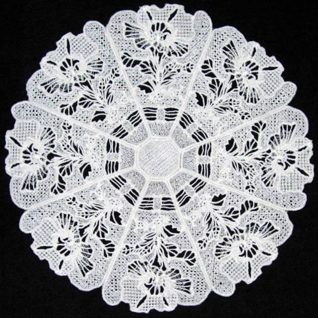 BFC0274 Lace Bowl Floral Elegance