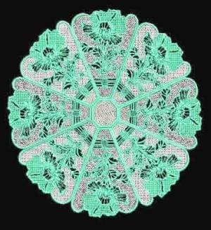 BFC0274 Lace Bowl Floral Elegance