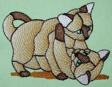 BFC0278 Stained Glass Cats