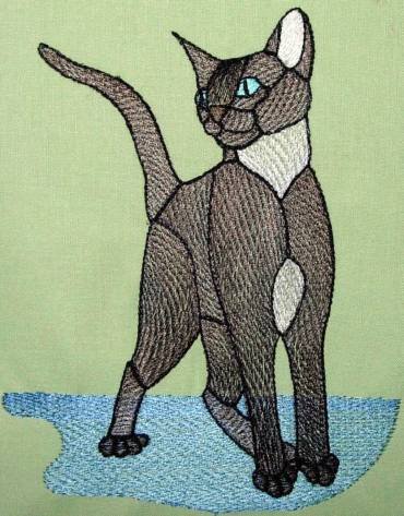 BFC0278 Stained Glass Cats