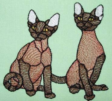 BFC0278 Stained Glass Cats