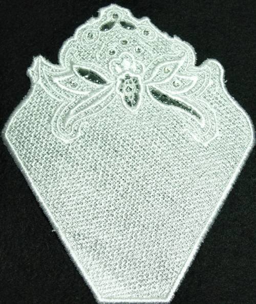 BFC0293 Lace Bowl and Doily Paisley Crystals