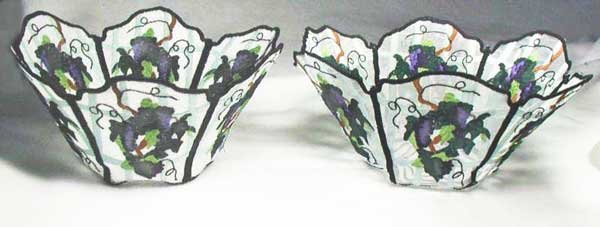 BFC0190 Lace Fabric Bowl-Grape Trellis