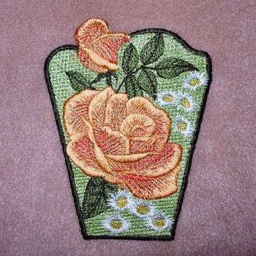 BFC0301 Lace Bowl & doily-Watercolor Roses