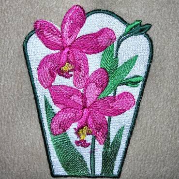 BFC0304 Lace Bowl & Doily  Watercolor Orchids