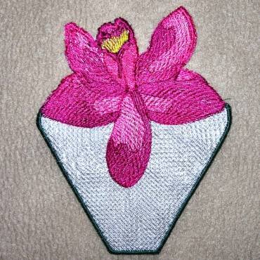BFC0304 Lace Bowl & Doily  Watercolor Orchids