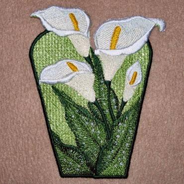 BFC0308  Lace Bowl & Doily  Calla Lily