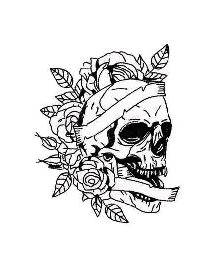 Skull with Banner
