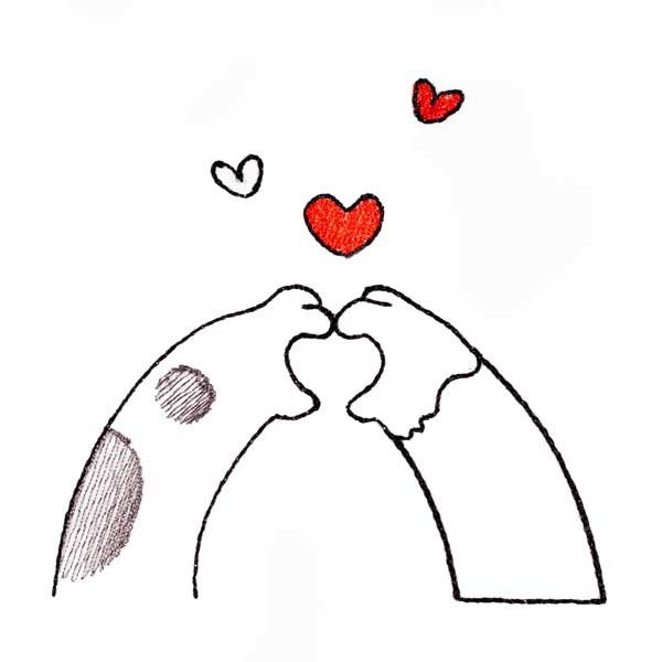 Cat Heart Hands