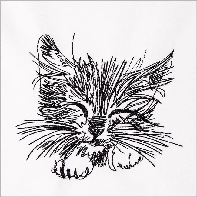 BFC31691 Sleeping Kitten Sketch