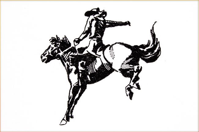 BFC31727 Blackwork Cowboy No.1