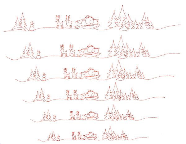 BFC31774 Christmas Scene Edge to Edge Border