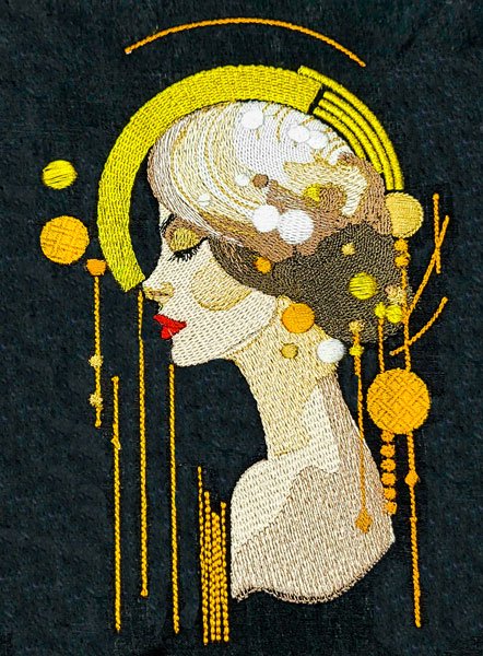 BFC31990 Golden Art Deco  Lady