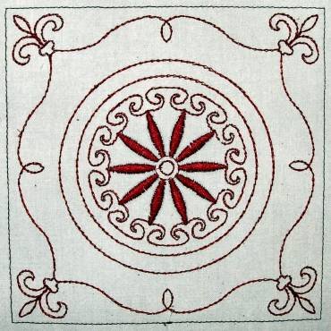 BFC0321 Medieval Herbal Quilt Squares