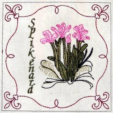 BFC0321 Medieval Herbal Quilt Squares