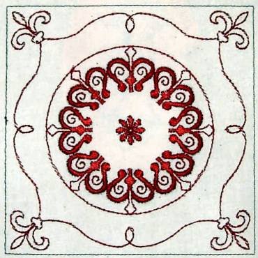 BFC0321 Medieval Herbal Quilt Squares