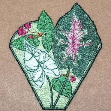 BFC0322  Lace Bowl & Doily  Caladium