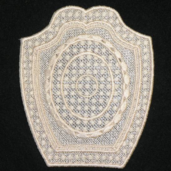 BFC0327   Lace Bowl & Doily  Three Dimensional Dogwood