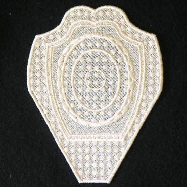 BFC0327   Lace Bowl & Doily  Three Dimensional Dogwood
