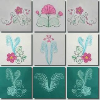 BFC0346 Feathers & Flowers