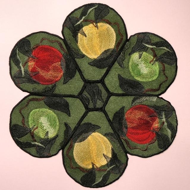 BFC0356 Lace Bowl & Doily Apple Harvest