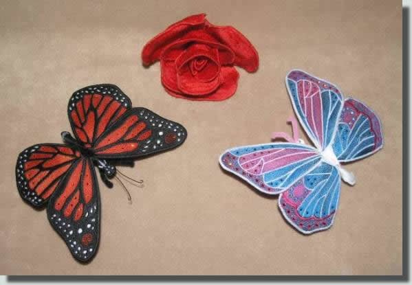 BFC0377 Lace Sculpture 3D Butterflies