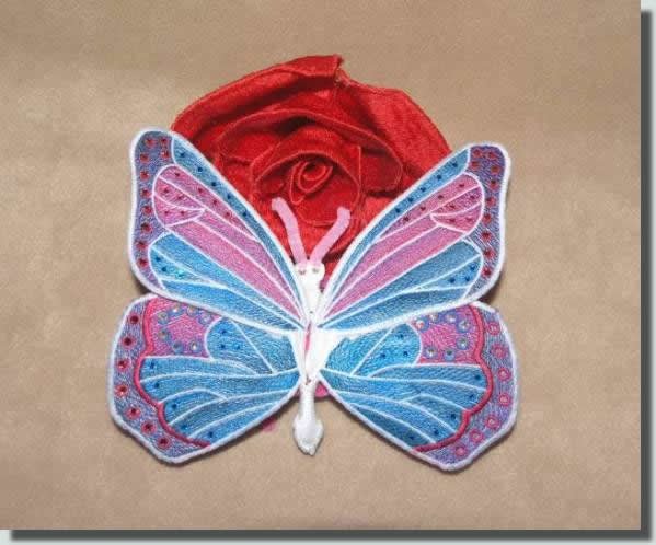 BFC0377 Lace Sculpture 3D Butterflies