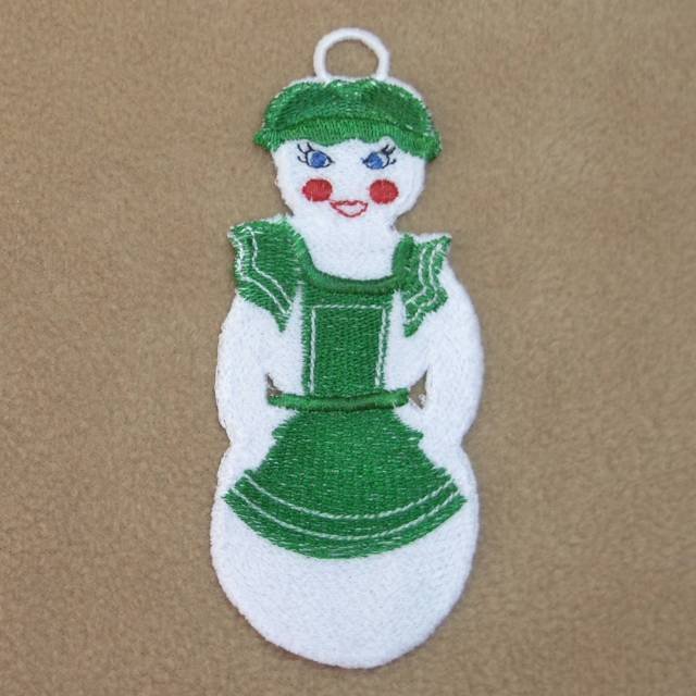 BFC0379 Freestanding Lace Snowman Ornaments