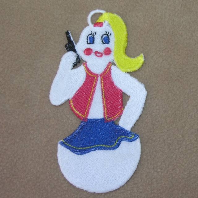 BFC0379 Freestanding Lace Snowman Ornaments