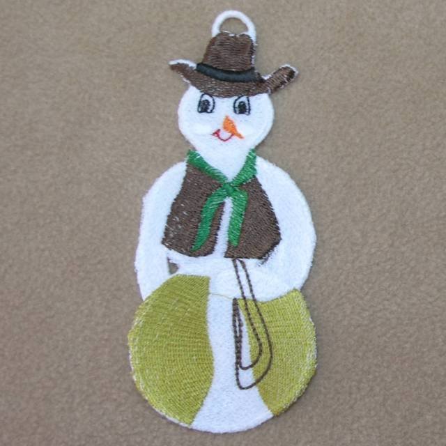 BFC0379 Freestanding Lace Snowman Ornaments