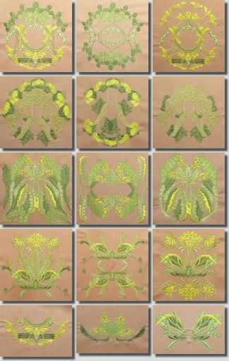 BFC0404 Art Nouveau Quilt Squares II