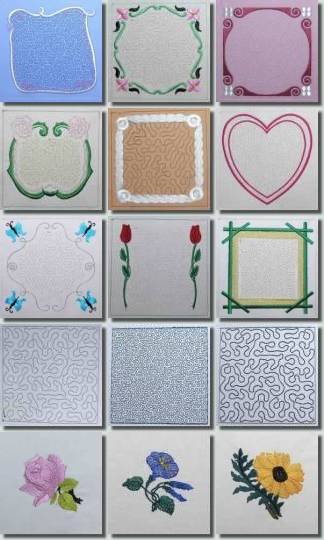 BFC0412 Stippled Frames Quilt Squares