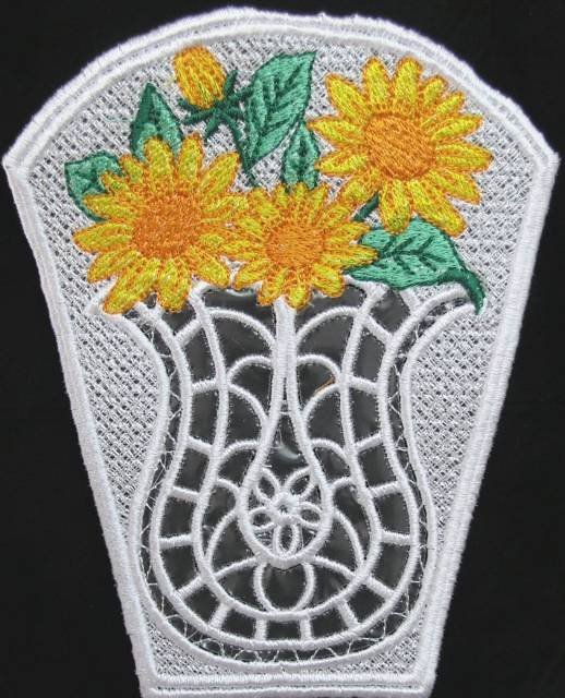 BFC0422 Lace Bowl & Doily Flower Vases