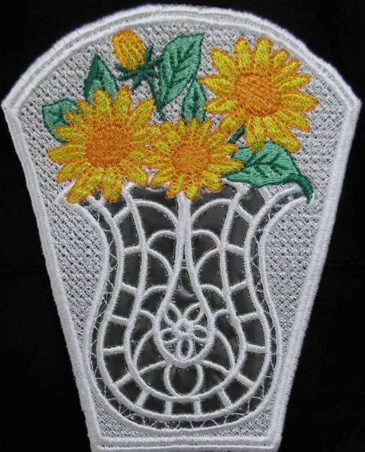 BFC0422 Lace Bowl & Doily Flower Vases