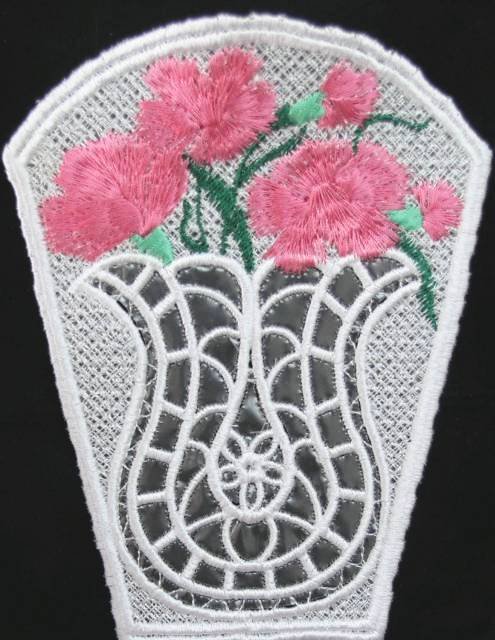 BFC0422 Lace Bowl & Doily Flower Vases