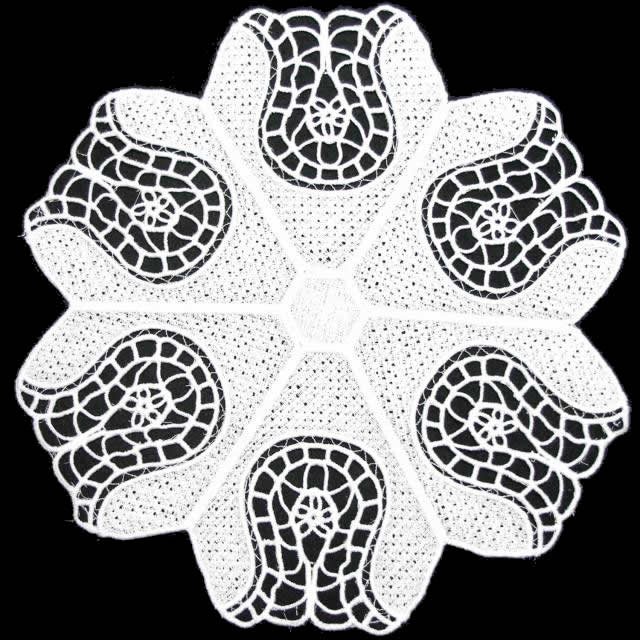BFC0422 Lace Bowl & Doily Flower Vases