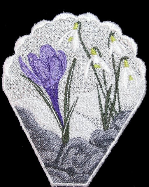BFC0430 Lace Bowl & Doily - It's Spring