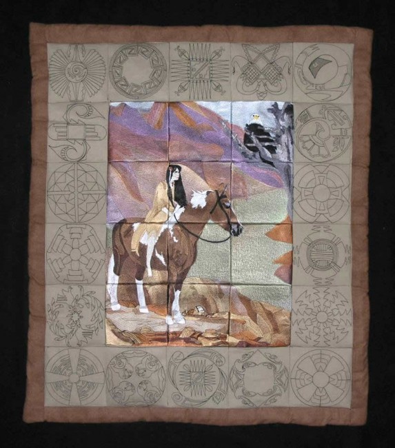 BFC0455 Stained Glass Native American Farewell