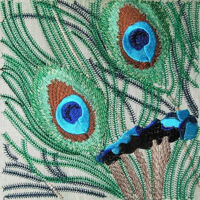 BFC0461 Stained Glass- The Peacock