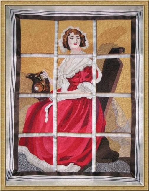 BFC0472 Window - Lady in Red