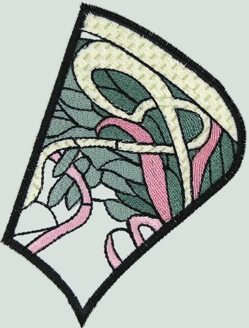 BFC0501 Art Nouveau Stained Glass Peacock Complete