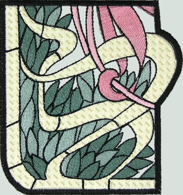 BFC0501 Art Nouveau Stained Glass Peacock Complete