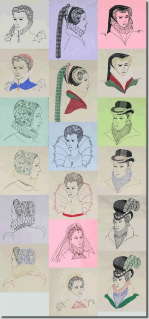 BFC0510 Elizabethan Ladies in Hats