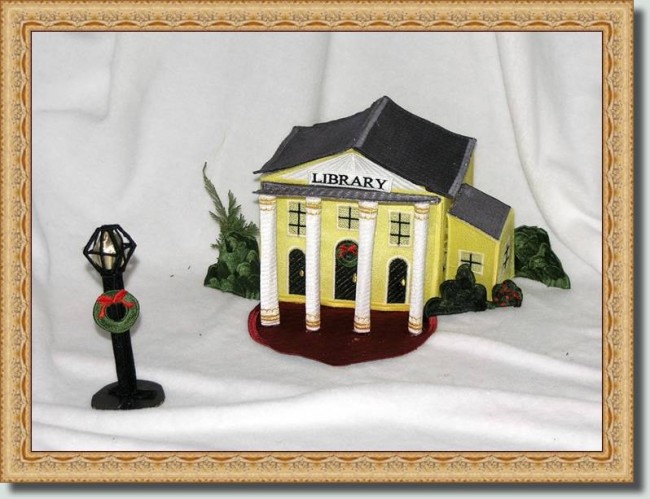 BFC0523 Christmas Village-The Library