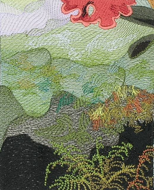BFC0569 Window - Orchids & The Hummingbird