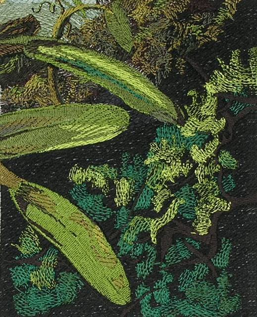BFC0569 Window - Orchids & The Hummingbird